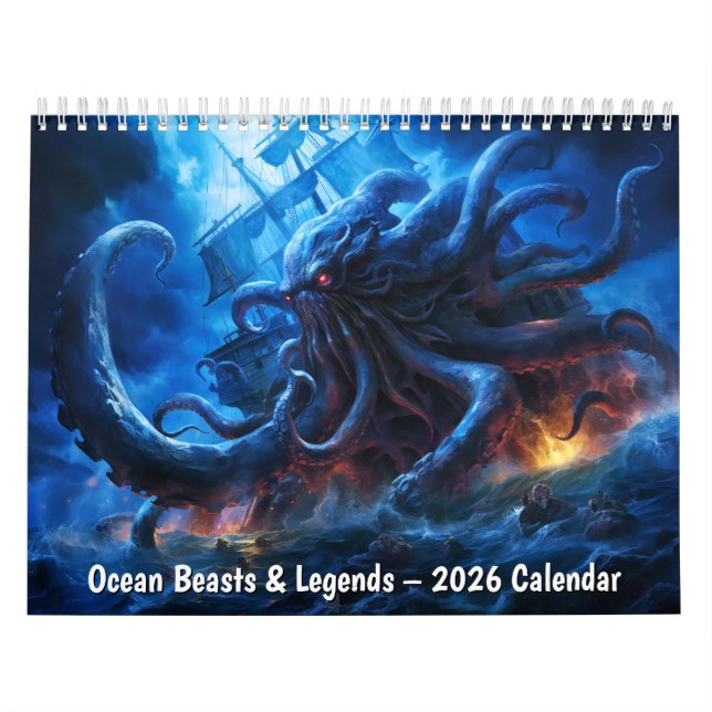 Ocean Beasts & Legends – 2026 Calendar (Cover)
