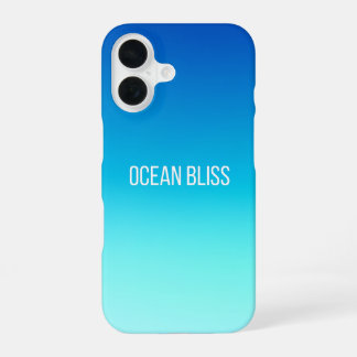 Ocean Bliss - Modern Blue Gradient iPhone 16 Case