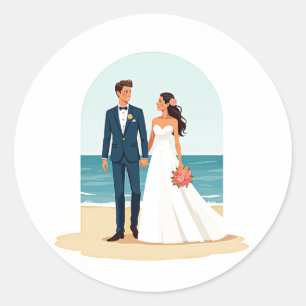 Ocean Bliss Wedding Stickers