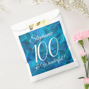 Ocean Blue 100 and Wonderful Birthday Party Favour Bags