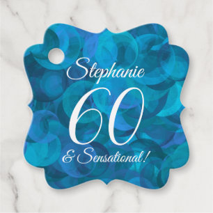 Ocean Blue 60 and Sensational Birthday Party Favour Tags