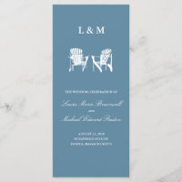 Ocean Blue Adirondack Chairs Ceremony Program
