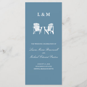 Ocean Blue Adirondack Chairs Ceremony Program Programme