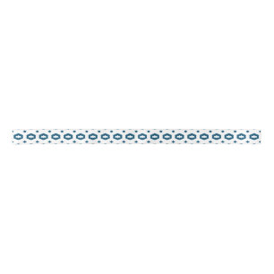 Ocean Blue and White: Geometriana Satin Ribbon