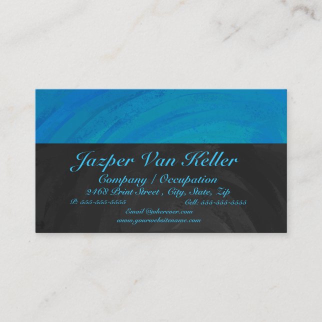 Ocean Blue Business Card (Front)