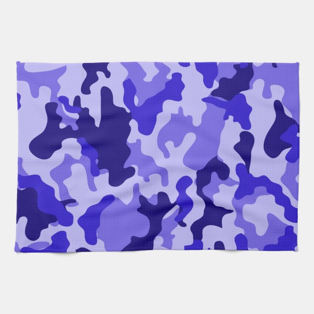 Ocean Blue Camo Kitchen Towel (Horizontal)