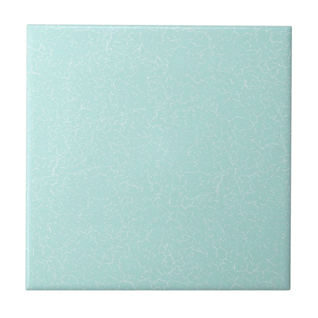 Ocean Blue Crackle Glaze Solid Color Tile (Front)