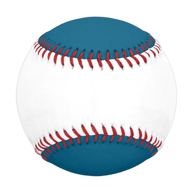 Ocean Blue Custom Baseball Personalised Sports Bal (Front)