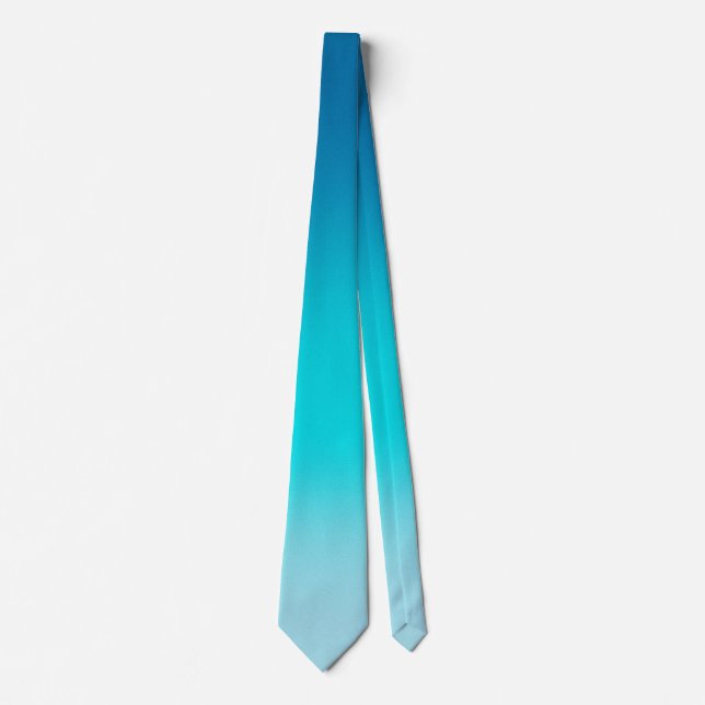 Ocean Blue Gradient Necktie (Front)