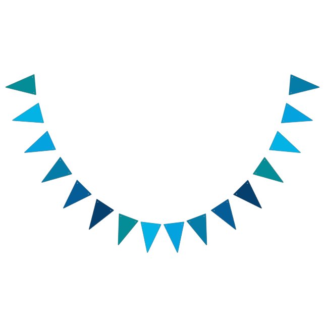 Ocean Blue Gradient Theme Triangular Banner (All)