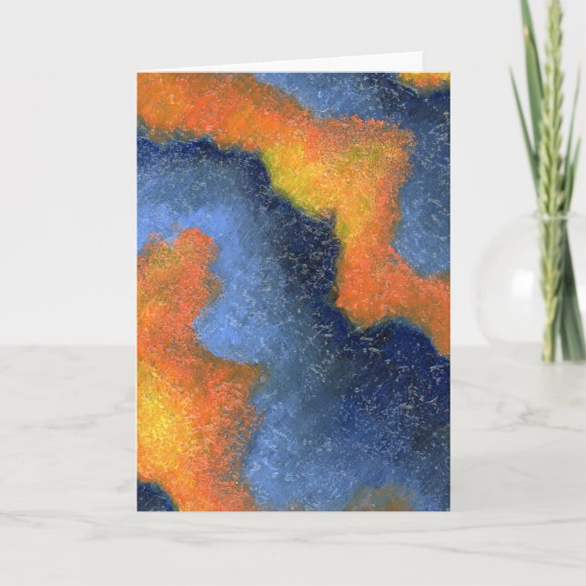 Ocean Blue Greeting Card (Front)