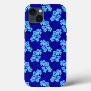 Ocean Blue Honu Turtles Hibiscus Flowers iPhone 13 Case
