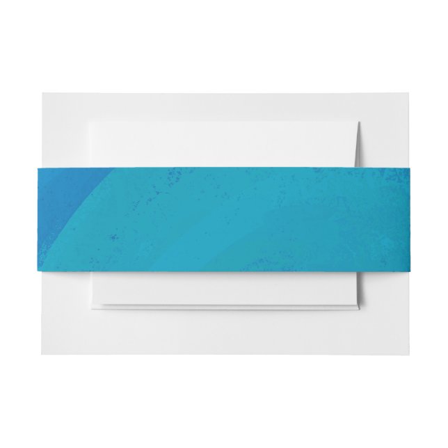 Ocean Blue Invitation Belly Band (Front Example)