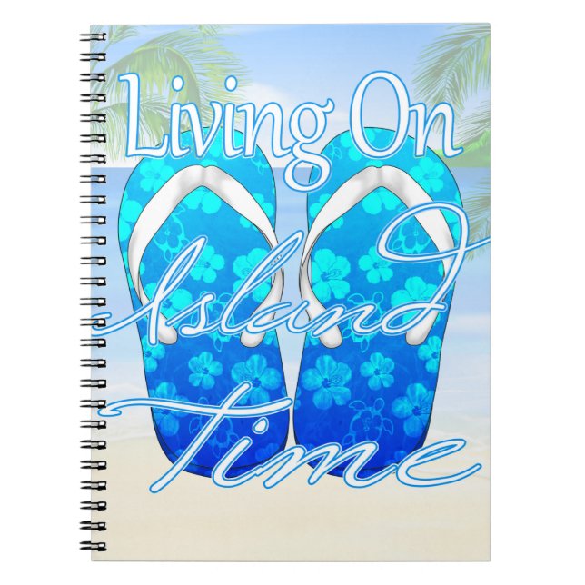 Ocean Blue Island Time Notebook (Front)