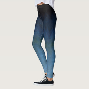 Ocean Blue Leggings Canvas Blue Legging Pants