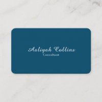 Ocean Blue Linen Minimalist Professional Modern