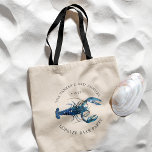 Ocean Blue Lobster Bake/Boil Tote Bag<br><div class="desc">Personalized Blue Lobster themed tote bags for your next Lobster Bake Party or seafood event.  It features a watercolor styled illustration of a blue lobster. Surrounding this are spots for your unique event information.</div>