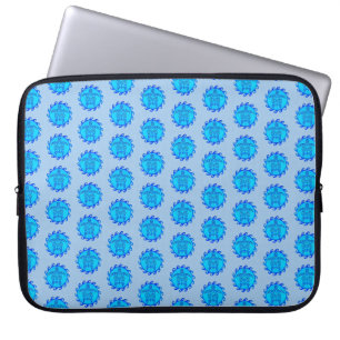 Ocean Blue Maori Sun Tribal Turtles Laptop Sleeve