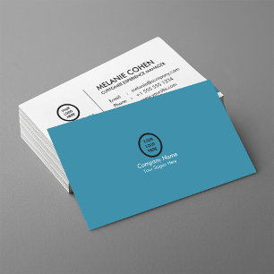 Ocean Blue Modern Professional Corporate Branded Business Card