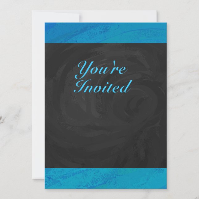 Ocean Blue Party Invitation (Front)