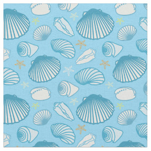 Ocean Blue Pattern Fabric