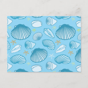 Ocean Blue Pattern Postcard