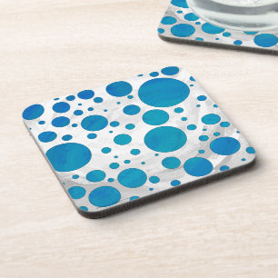 Ocean Blue Polka Dots Coaster