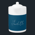 Ocean Blue Professional Calligraphy Add Name<br><div class="desc">Plain Minimalist Modern Designs. They're all simple,  attractive,  unique.</div>