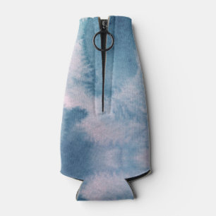 Ocean Blue Retro Tie Dye Bottle Cooler