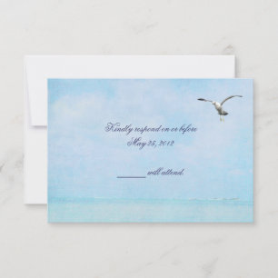 Ocean  Blue RSVP Card
