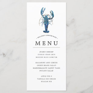 Ocean Blue Theme   Lobster Bake Menu