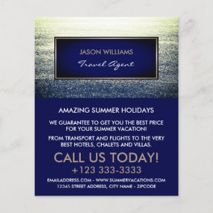 Ocean Blue, Travel Agent Advertising Flyer