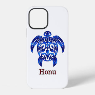 Ocean Blue Tribal Hawaiian Sea Turtle iPhone 12 Case
