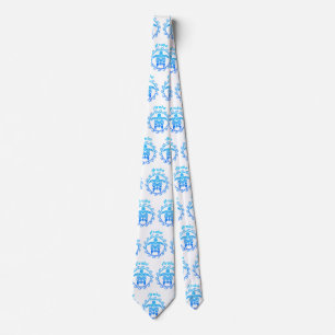 Ocean Blue Tribal Turtle Aruba Tie