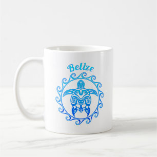 Ocean Blue Tribal Turtle Belise Coffee Mug
