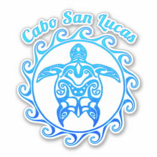 Ocean Blue Tribal Turtle Cabo San Lucas