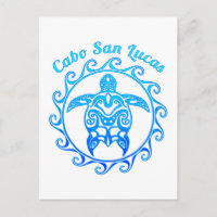 Ocean Blue Tribal Turtle Cabo San Lucas