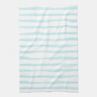 Ocean blue watercolor stripe Kitchen Towels