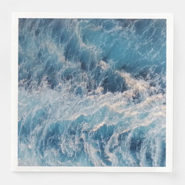 Ocean Blue Waves Napkin (Front)