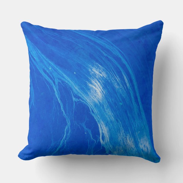 Ocean Blue Waves Summer Time Cushion (Front)