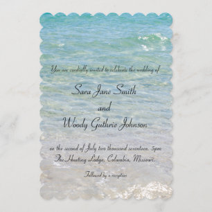 Ocean Blue Wedding invitation