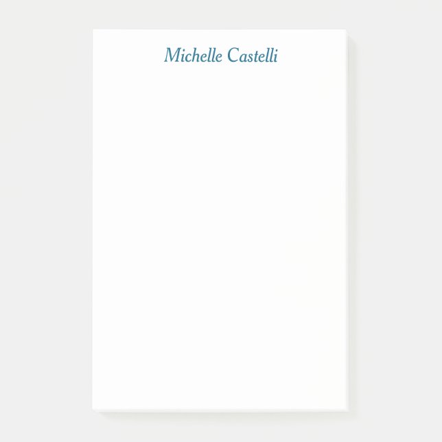 Ocean Blue & White Professional Unique Classical Post-it Notes (Front)