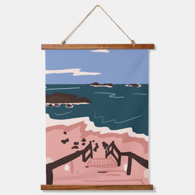 Ocean Blues Hanging Tapestry (Front)