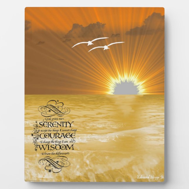 Ocean Breeze and Serentity Prayer Plaque (Front)