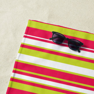 Ocean Breeze Diagonal Stripe Beach Towel