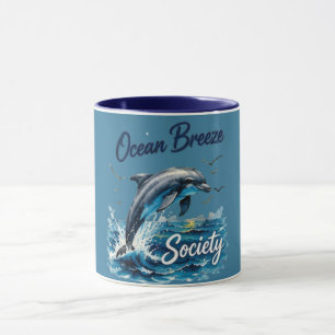 Ocean Breeze Mug Navy Trim