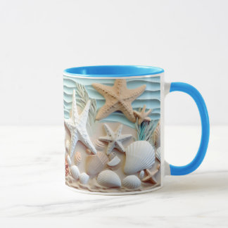 Ocean Breeze Seashell Mug