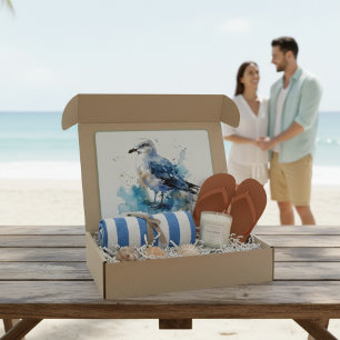 Ocean Breeze: Watercolor Seagull Cutting Board