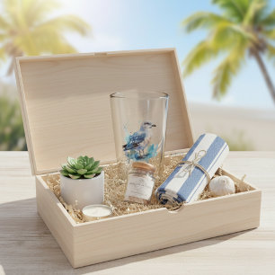 Ocean Breeze: Watercolor Seagull Glass