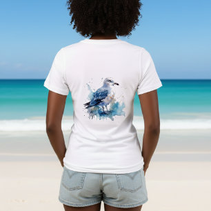 Ocean Breeze: Watercolor Seagull Tri-Blend Shirt